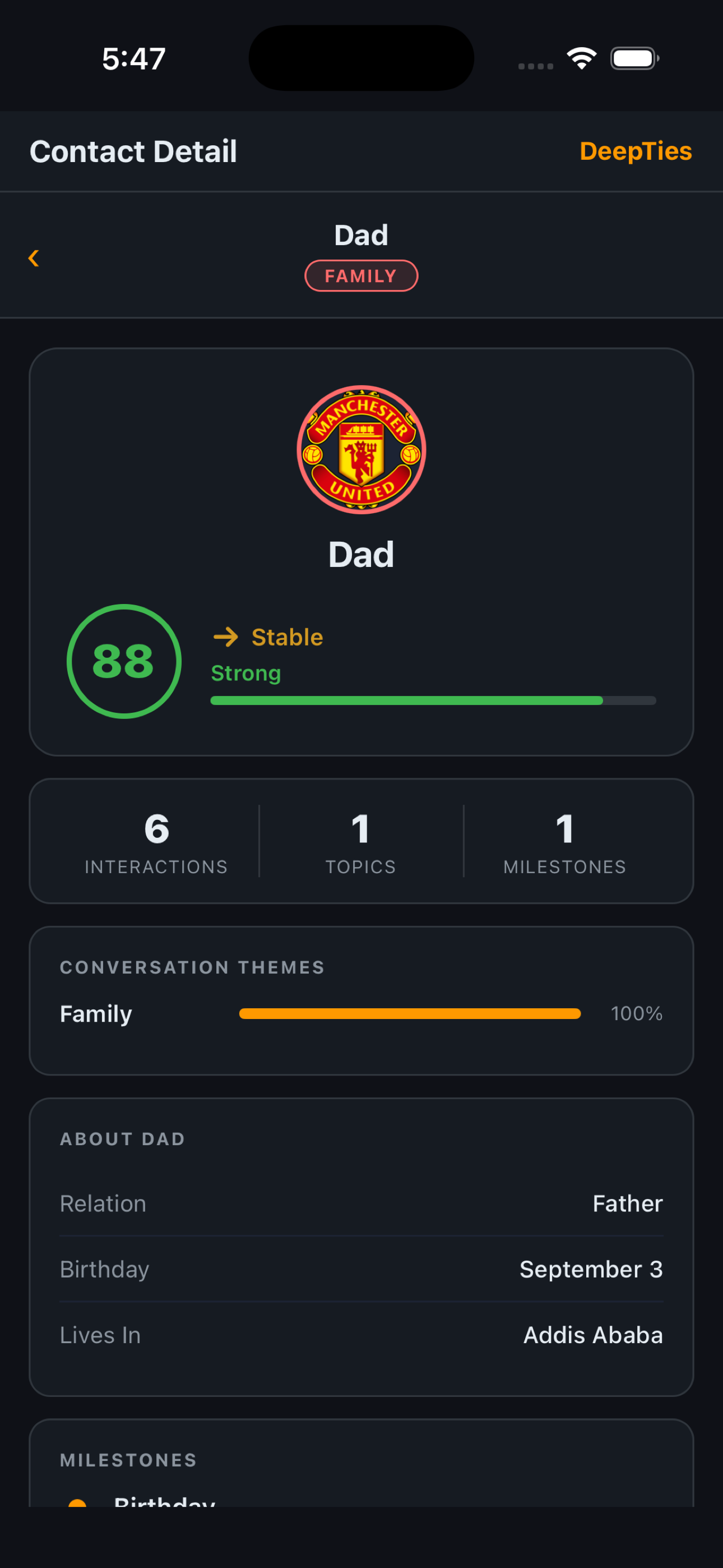 Yenesow settings screen with sign-in options and contact import